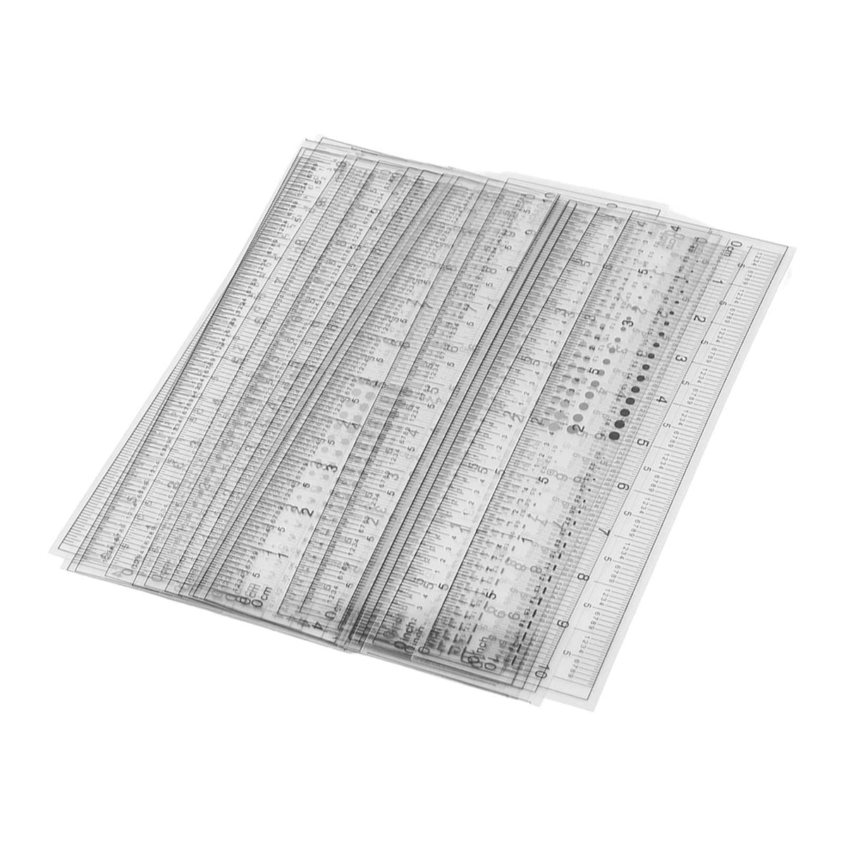 20pcs Eyebrow Template Rule, Transparent Foldable Eyebrow Template Ruler for Home Travel and Beauty Salon, Eyebrow Mapping Kit for Woman Makeup