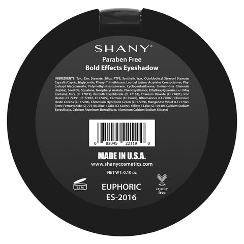 SHANY Bold Effect Eye Shadow - Paraben Free - EUPHORIC