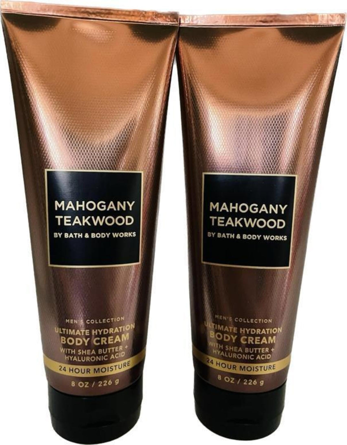 Bath and Body Mahogany Teakwood Cream Ultimate Hydration Men's Collection 8 Oz 2 Pack