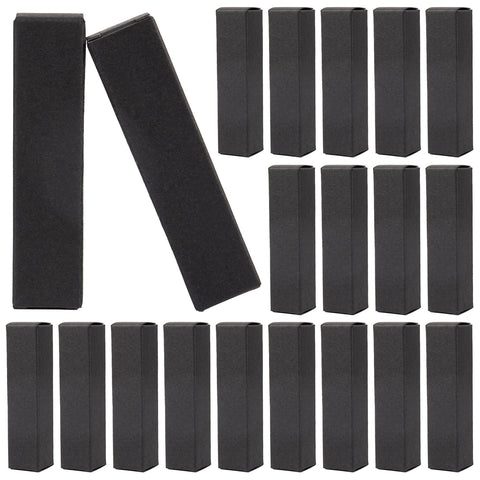 AUEAR, 50 Pack Black Kraft Paper Lipstick Boxes Empty Lip Gross Box 3.35"x0.79"x0.79" Rectangle Lip Balm Boxes Perfume Essence Oil Packaging Cases for DIY Lip Gloss Gift Packaging