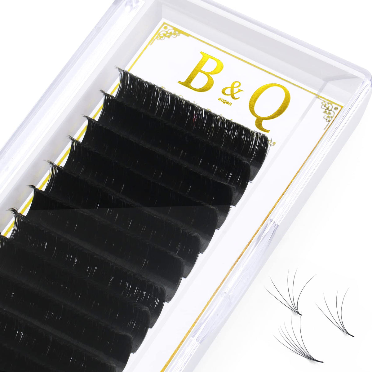1 Tray Volume Lash Extensions C-0.10-15-20MIX Easy Fan Volume Lashes B&Q LASH C CC D DD Curl Easy Fan Lashes Eyelash Extensions Supplies Fan Lashes for Eyelash Extensions (C-0.10,15-20MIX)