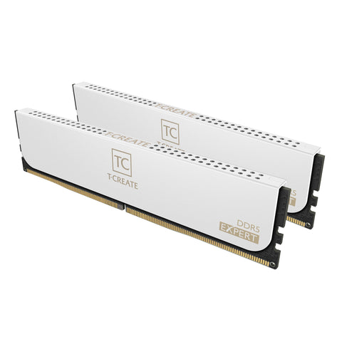TEAMGROUP T-Create Expert Overclocking 10L DDR5 32GB Kit (2 x 16GB) 6000MHz (PC5-48000) CL38-46-46-76 Intel XMP 3.0 & AMD Expo Compatible Desktop Memory Module Ram White - CTCWD532G6000HC38GDC01