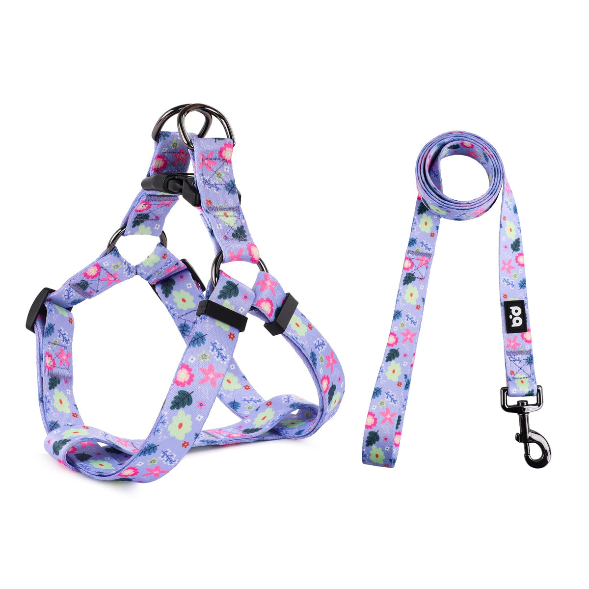 QQPETS Dog Harness Leash Set Dog Leads Adjustable Heavy Duty No Pull Halter Harnesses for Small Medium Large Breed Dogs Back Clip Anti-Twist Perfect for Walking