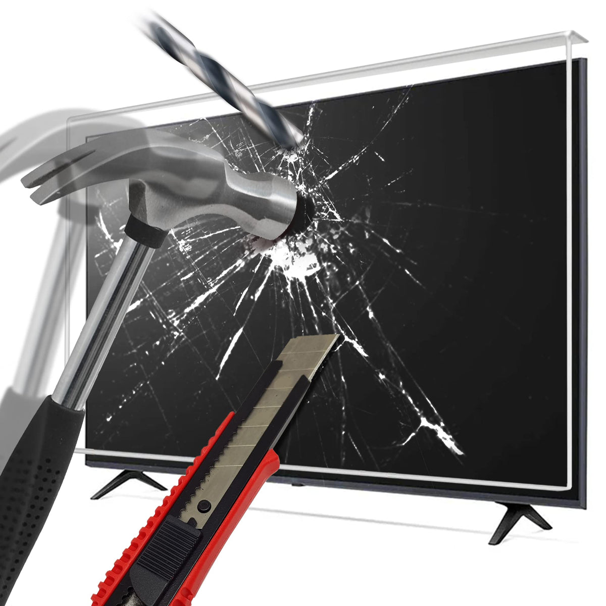 LEYF TV Screen Saver - 82 Screen (32 Inches) - Suspended and Fixed - Anti-Damage Protection - HDTV Screen Protector for LCD, LED, OLED and QLED TVs