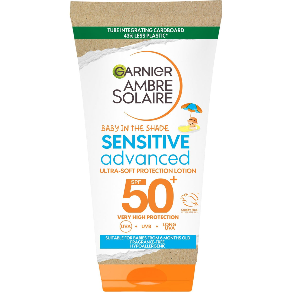 Garnier Ambre Solaire Baby in the Shade Ultra-Soft Sun Cream SPF50 50ml, Travel friendly