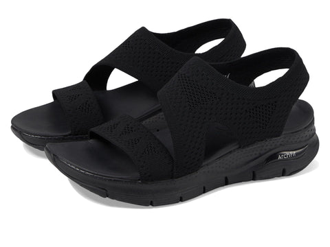 Skechers Women's Arch FIT Brightest Day, Black Knit, 4