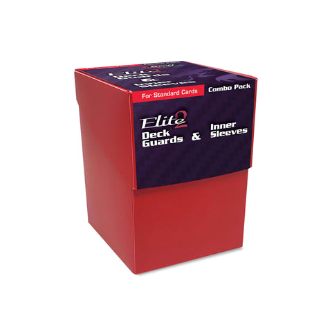 BCW Combo Pack - Inner Sleeves and Elite2 Deck Guards - Red