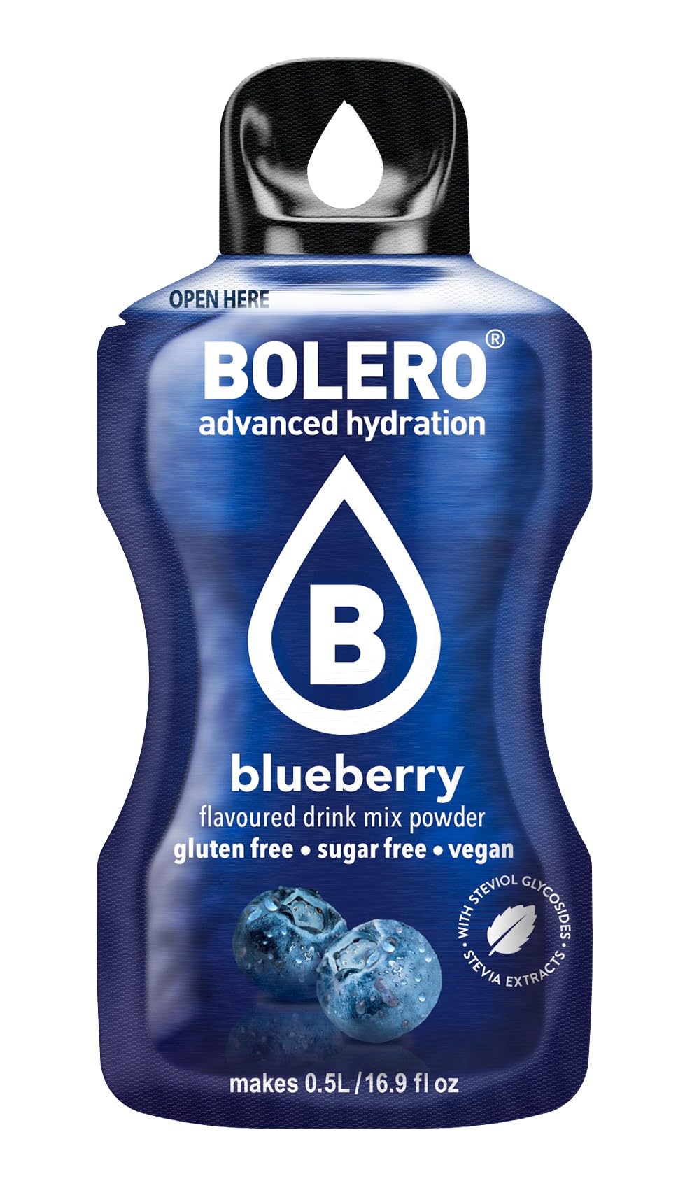 Bolero Drink Sticks White Grape, 12 Sticks to Mix with 500ml of Water (blueberry, 3g)