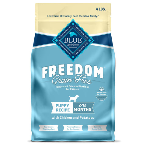Blue Buffalo Freedom Grain Free Natural Puppy Dry Dog Food, Chicken 4-lb