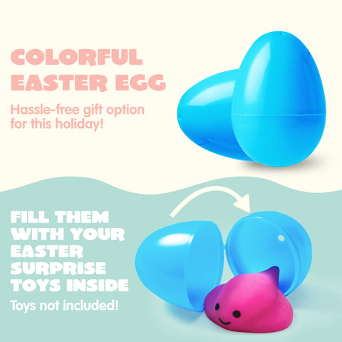 JOYIN 300 Pieces 2.3" Easter Eggs Including 6 Golden Eggs for Filling Specific Treats, Easter Theme Party Favor, Easter Eggs Hunt, Basket Stuffers Filler, Classroom Prize Supplies