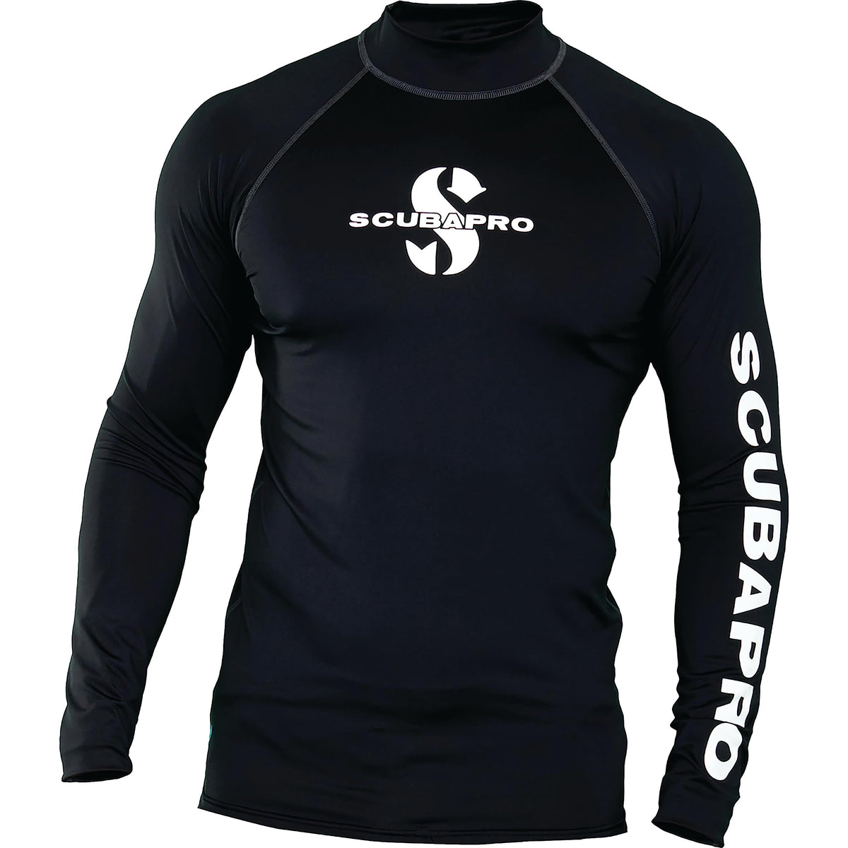 SCUBAPRO Men's Standard UPF 50 Rash Guard, Long Sleeve, Black, L