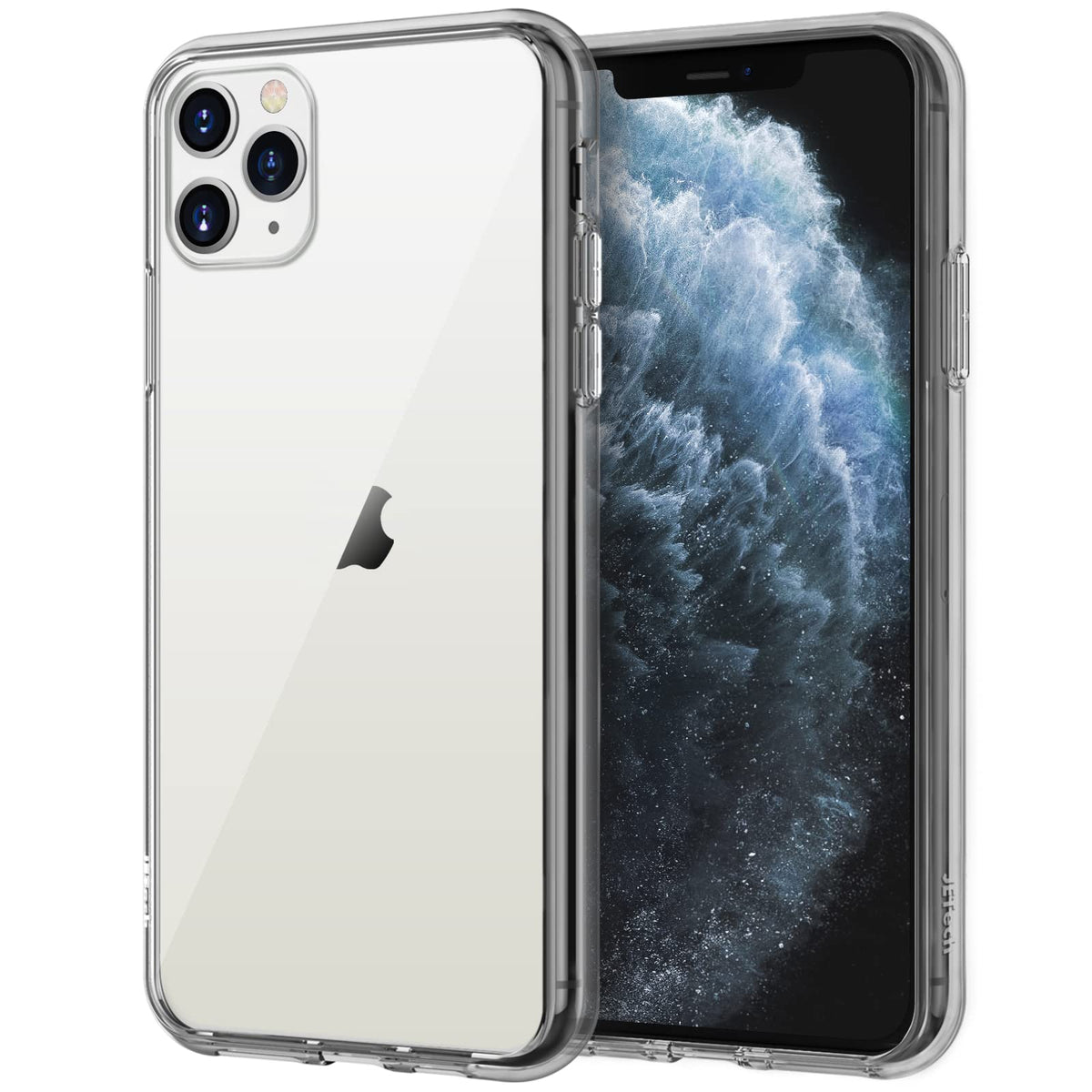 JETech Case for iPhone 11 Pro 5.8-Inch, Non-Yellowing Shockproof Phone Bumper Cover, Anti-Scratch Clear Back (Grey)