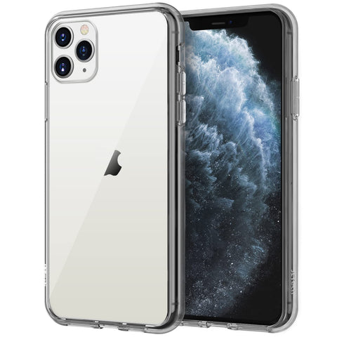 JETech Case for iPhone 11 Pro 5.8-Inch, Non-Yellowing Shockproof Phone Bumper Cover, Anti-Scratch Clear Back (Grey)