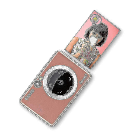Canon Zoemini S Instant Camera & Photo Printer (Rose Gold) - A pocket-sized 8-megapixel camera printer with ring-light, selfie mirror and remote shutter. Instantly print sticky-backed photo of your m