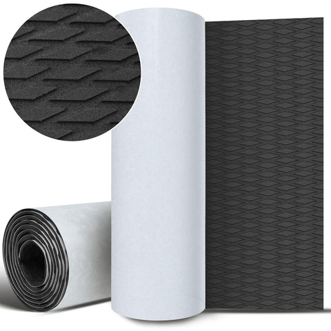 Timgle Boat Flooring Eva Foam Boat Decking 94.5/47.2 Inch Non Slip Self Adhesive Marine Boat Carpet Diamond Surfboard Traction Pad Boat Mats(Stylish Style,94.5 x 11.8 Inch 7.8 Sqft)