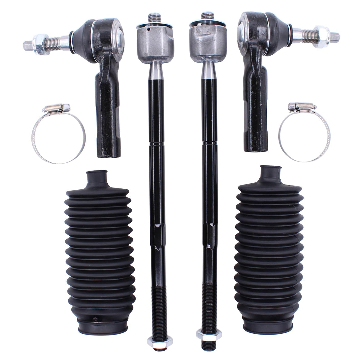 MOTOKU Front Inner and Outer Tie Rod Ends with Boot for Chrysler 300 Dodge Charger Challenger RWD