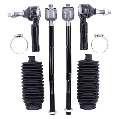 MOTOKU Front Inner and Outer Tie Rod Ends with Boot for Chrysler 300 Dodge Charger Challenger RWD
