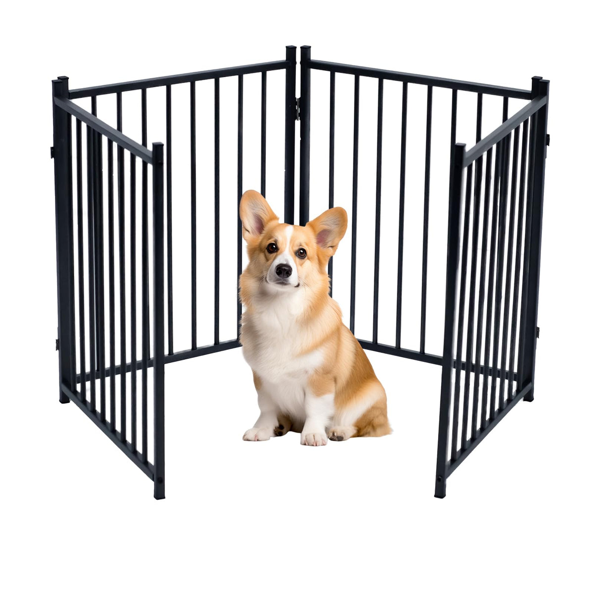 Dog Playpen Indoor, 4 6 8 Panels Metal Dog Fence,Playpen for Medium/Small Dogs, Portable Pet Puppy Playpen for Indoor Outdoor (4 Panels)