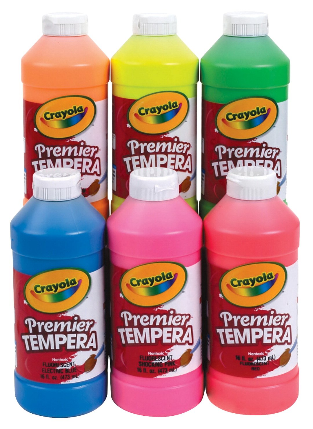 Crayola Neon Tempera Paint, Light Green Kids Paint, 16 Ounce Squeeze Bottle