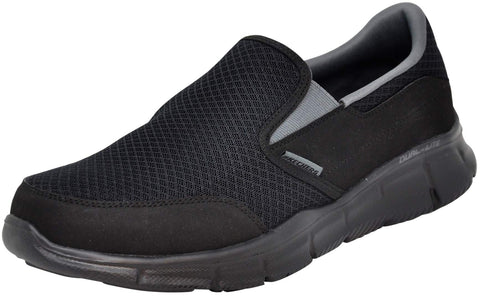 Skechers Sport Men's Equalizer Persistent Slip-On Sneaker, Black/Charcoal, 9.5 M US