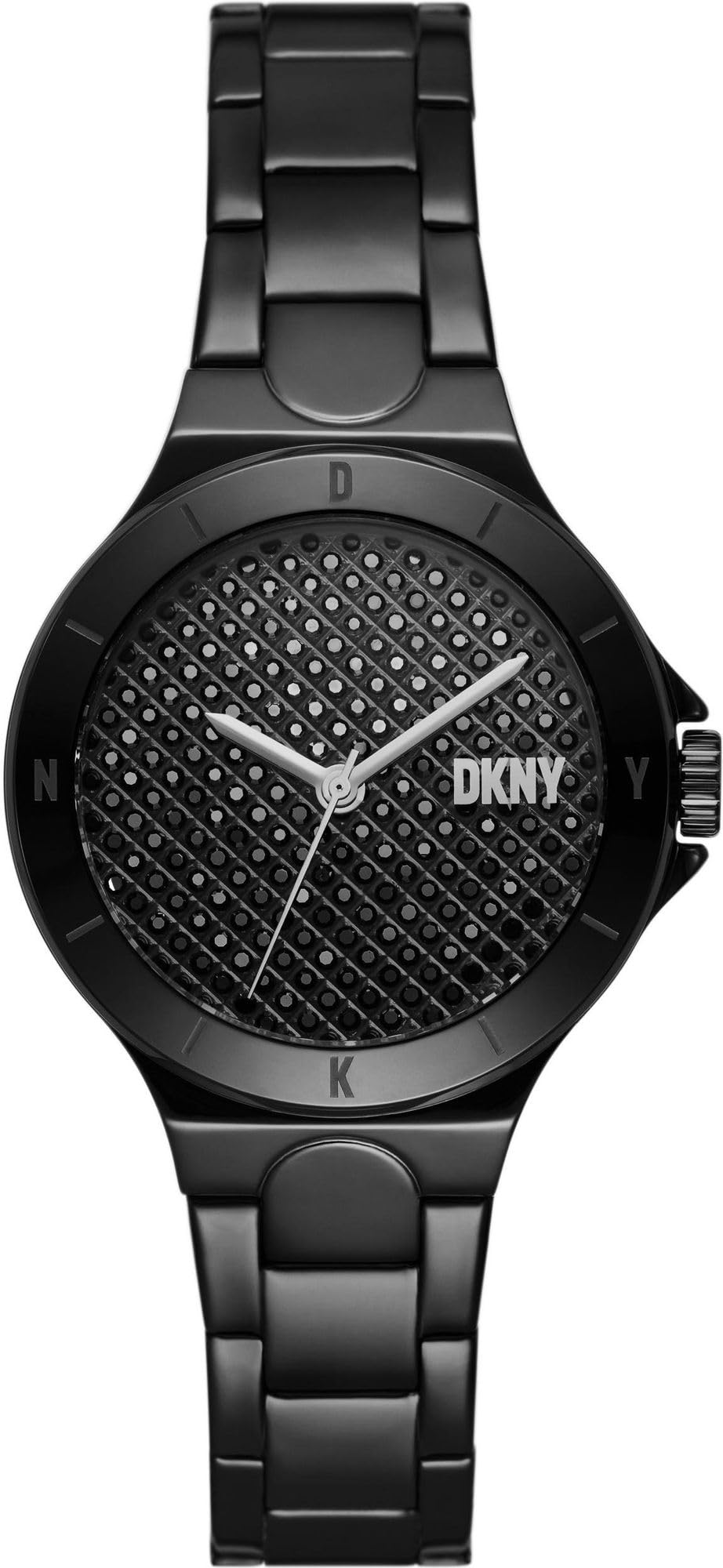 DKNY Women's Chambers Three-Hand, Black Stainless Steel Watch, NY6668