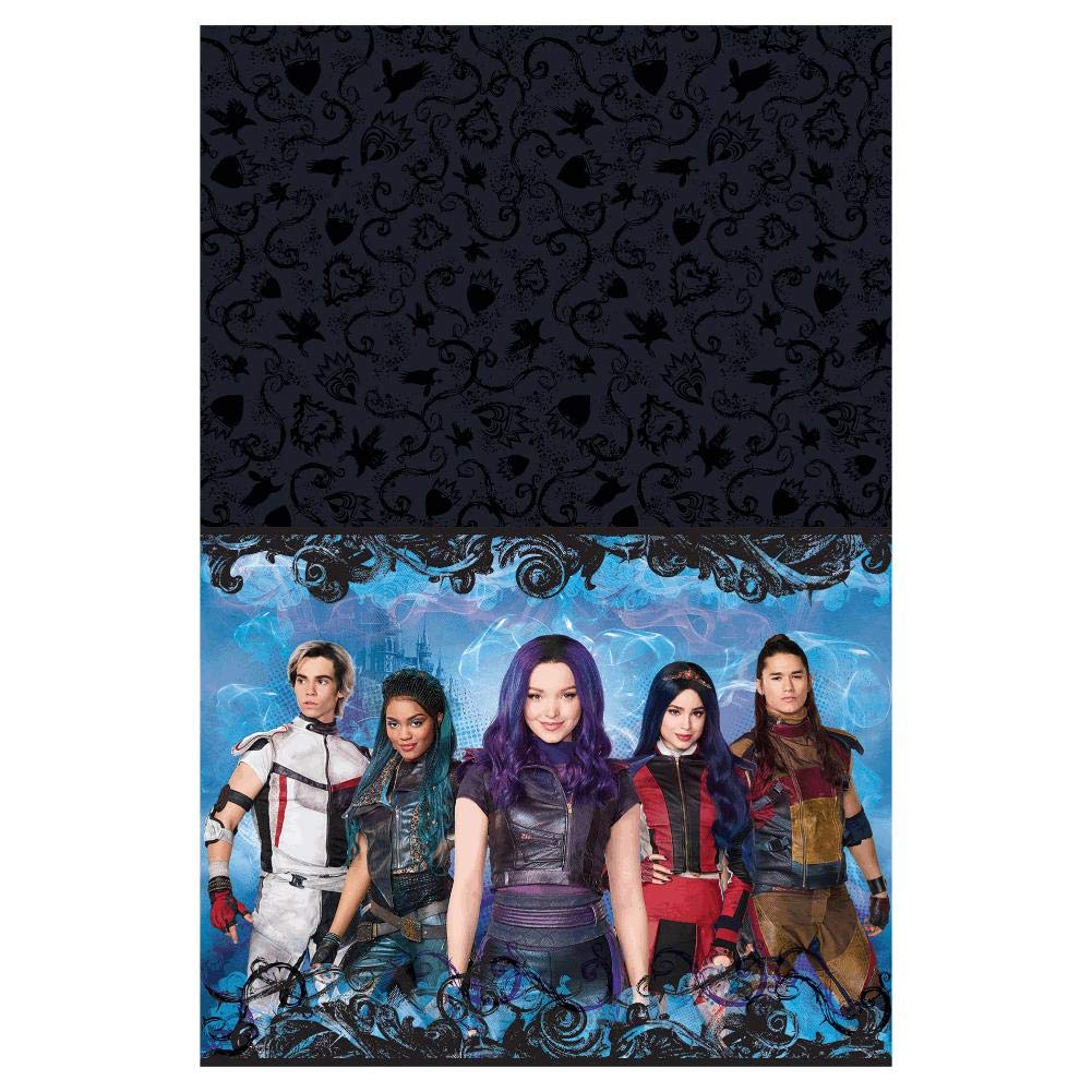 Disney Descendants 3 Multicolor Plastic Table Cover - 54" x 96" (1 Piece) - Vibrant Design, High-Quality & Easy-To-Clean - Perfect Party Essential For Themed Parties & Events