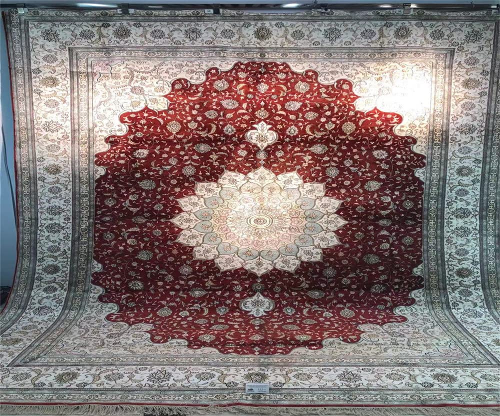 Yamei Legend 2.76 m x 3.66 m Pure Silk rugsHandmade for Living Room Reception Hall Conference Room Silk carpet