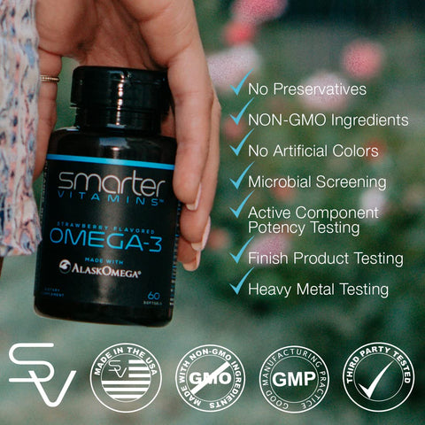 (3 Pack) Smarter Omega 3 Fish Oil, Berry Flavor, Burpless, Tasteless, 2000mg, DHA EPA Triple Strength Brain, Joint and Heart Support, Made with AlaskOmegaÃƒÆ’Ã†â€™Ãƒâ€ Ã¢â‚¬â„¢ÃƒÆ’Ã‚Â¢ÃƒÂ¢Ã¢â‚¬Å¡Ã‚Â¬Ãƒâ€¦Ã‚Â¡ÃƒÆ’Ã†â€™ÃƒÂ¢Ã¢â€šÂ¬Ã…Â¡ÃƒÆ’Ã¢â‚¬Å¡Ãƒâ€šÃ‚Â®