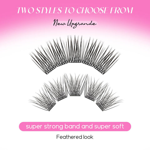 Lash Clusters DIY Eyelash Extensions 175 Clusters Lashes D Curl 0.07 Natural Individual Lash Extensions Mixed Tray False Eyelashes Soft & Strong Thin Band DIY at Home (F24+F25-0.07D, 8-16mm)