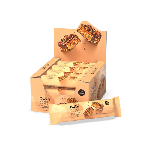 Bulk Macro Munch Protein Bar, Magnificent Millionaires Shortbread, 62 g, Pack of 12
