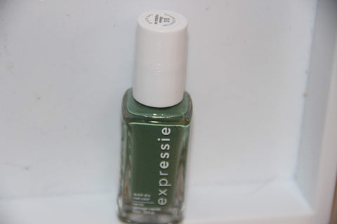 essie expressie quick-dry nail polish, limited edition speed of life collection, blue-green nail color with a cream finish, so match a energy, 0.33 fl oz
