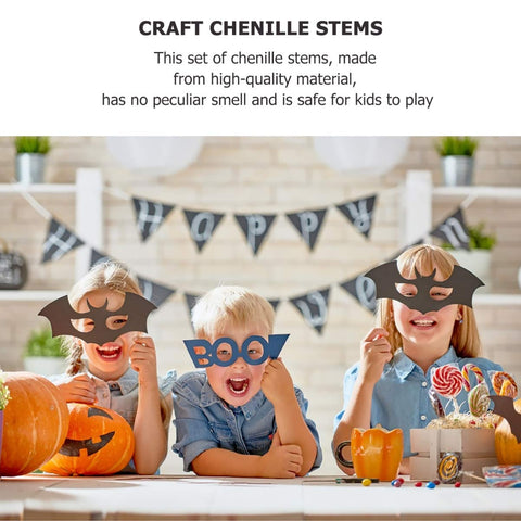 EXCEART 700 Pcs DIY twist stick glue Eyes fur ball set chenille wire crafts cleaner animals craft for kids Children toys cleaners craft Dacron preschool self made decorate