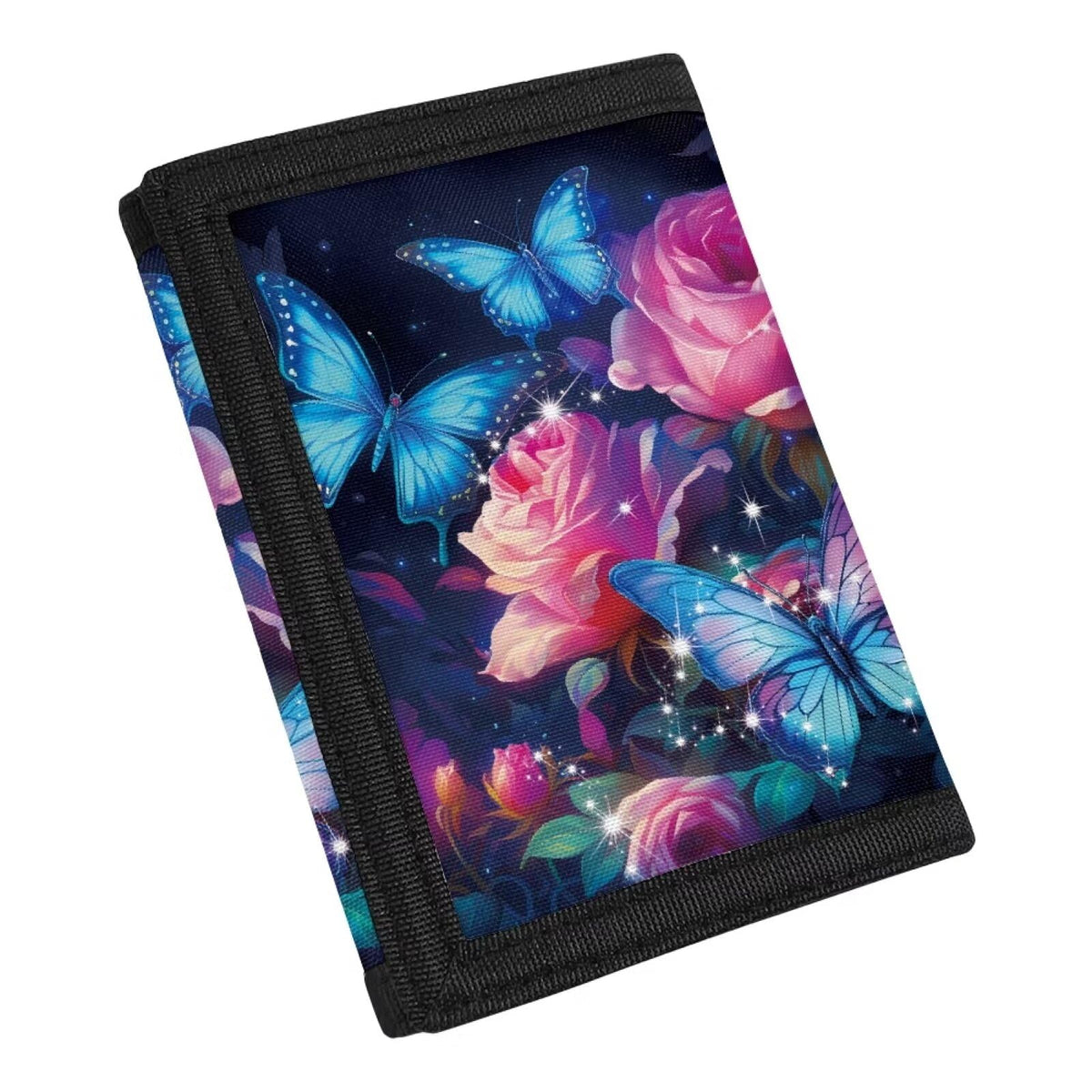 Flashideas Kids Wallets for Boys Fashion Trifold Wallet for Girls, Butterfly Rose 1, One Size