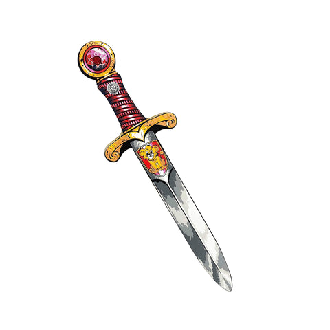Liontouch Mini Lion Toy Sword for Kids, Red | Medieval Pocket Dagger with Gemstone for Pretend Play in Durable Foam | Safe Weapons & Knight Costume Accessories for Toddler Boysâ€™ Dress Up & Cosplay
