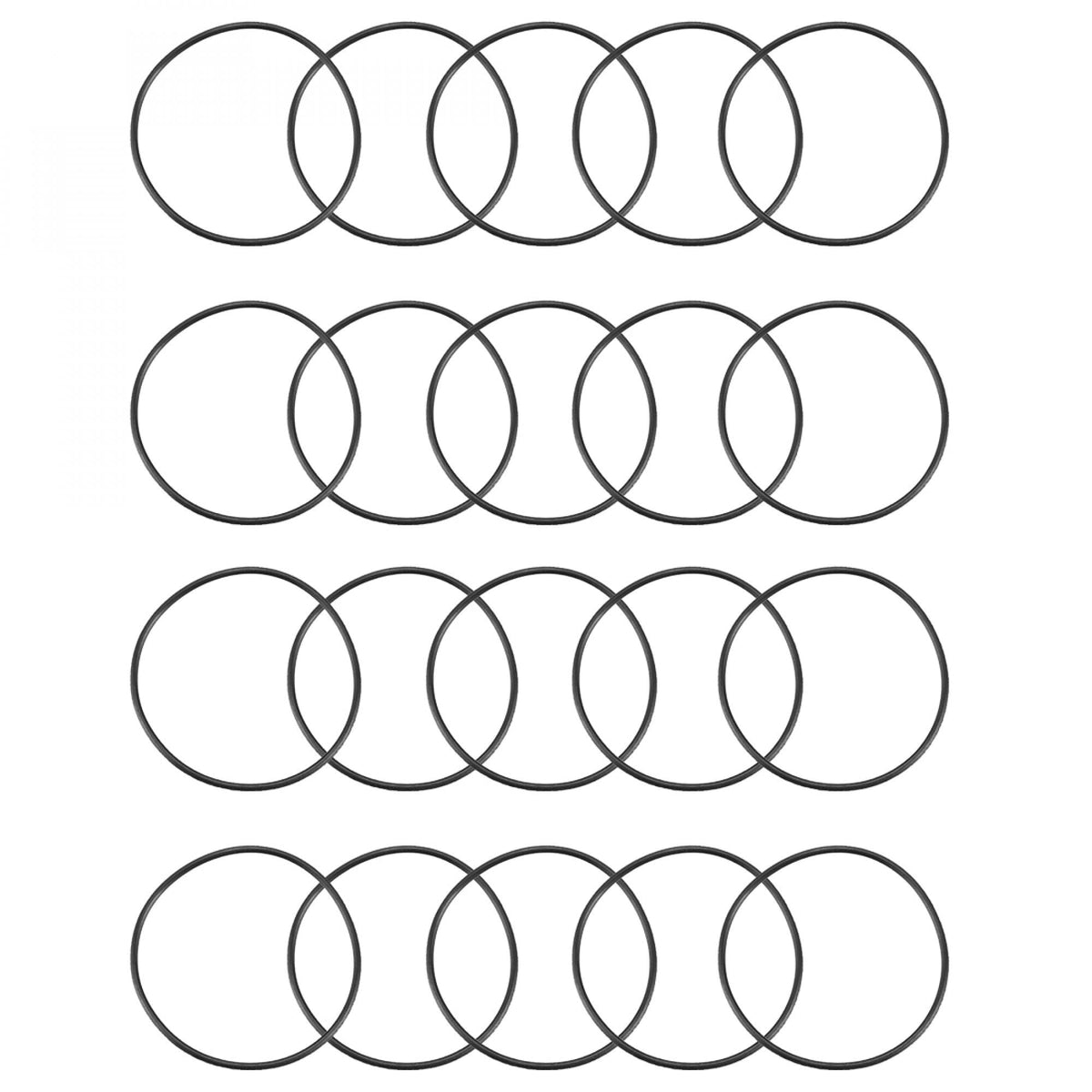 uxcell Nitrile Rubber O-Rings, 30mm OD 28mm ID 1mm Width, Metric Sealing Gasket, Pack of 20