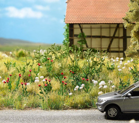 Busch 1263 Poppy and Yarrow Plants HO Scenery Scale Model Scenery