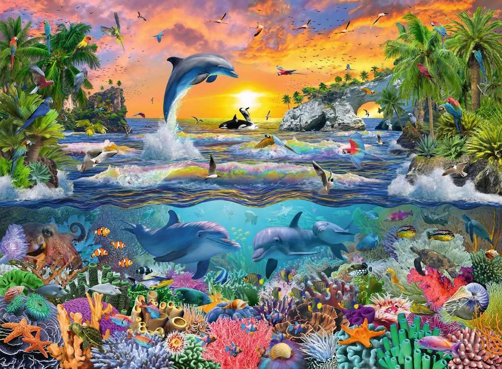 Ravensburger 10950 Tropical Paradise, 100 Piece Puzzle for Kids, Every Piece is Unique, Pieces Fit Together Perfectly