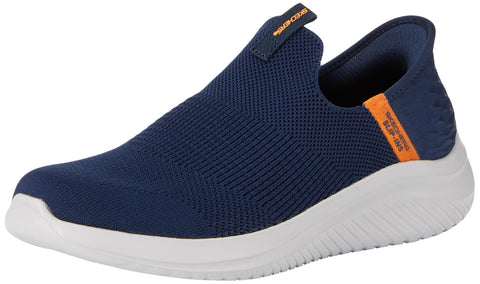 Skechers Boy's Ultra Flex 3.0-Smooth Step Sneaker, Navy, 2 Little Kid