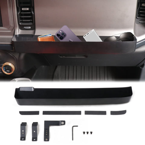 RERPRO Passenger Storage Tray Organizer Box Compatible with 2021 2022 2023 2024 New Ford Bronco 2/4 Door Interior Accessories Glove Box Above Grab Bar Storage Tray, 1 Pack Black