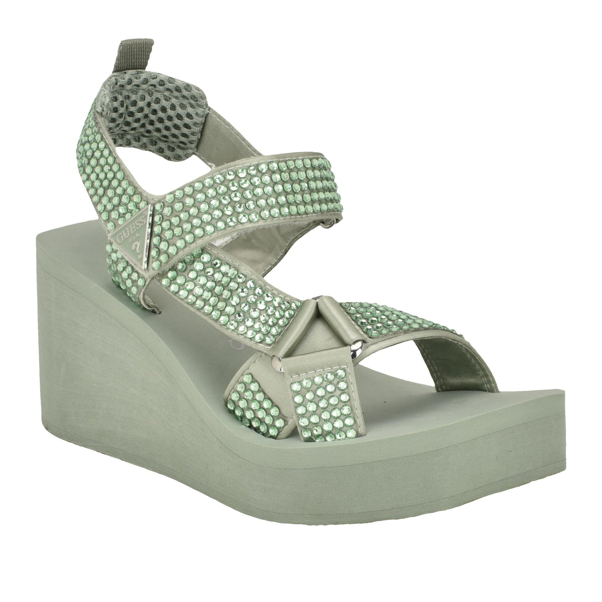 Guess Women's DAWSIN Sandal, Mint 330, 6