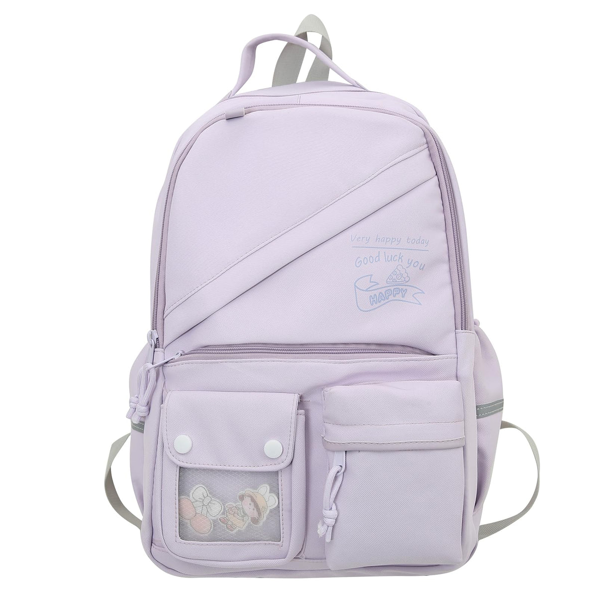 AFGWK Kids Backpack for School Cute Teen Girls Backpacks for Women Lightweight Aesthetic College Middle School Bag Purple