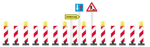 Busch 5917 Construction sign set-large HO Signals Scale Model Signals