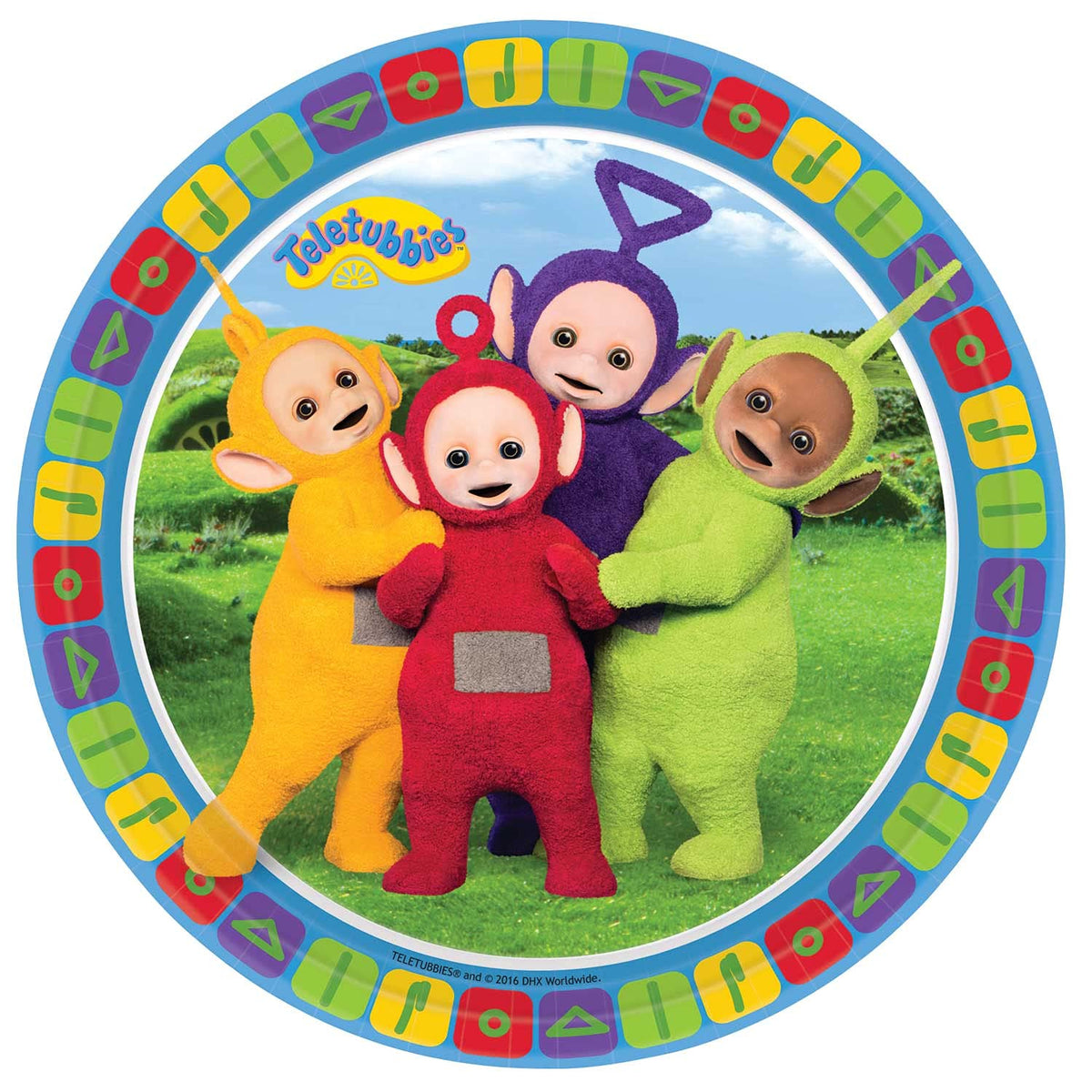 Amscan 9901189 - Teletubbies Birthday Party Paper Plates - 8 Pack