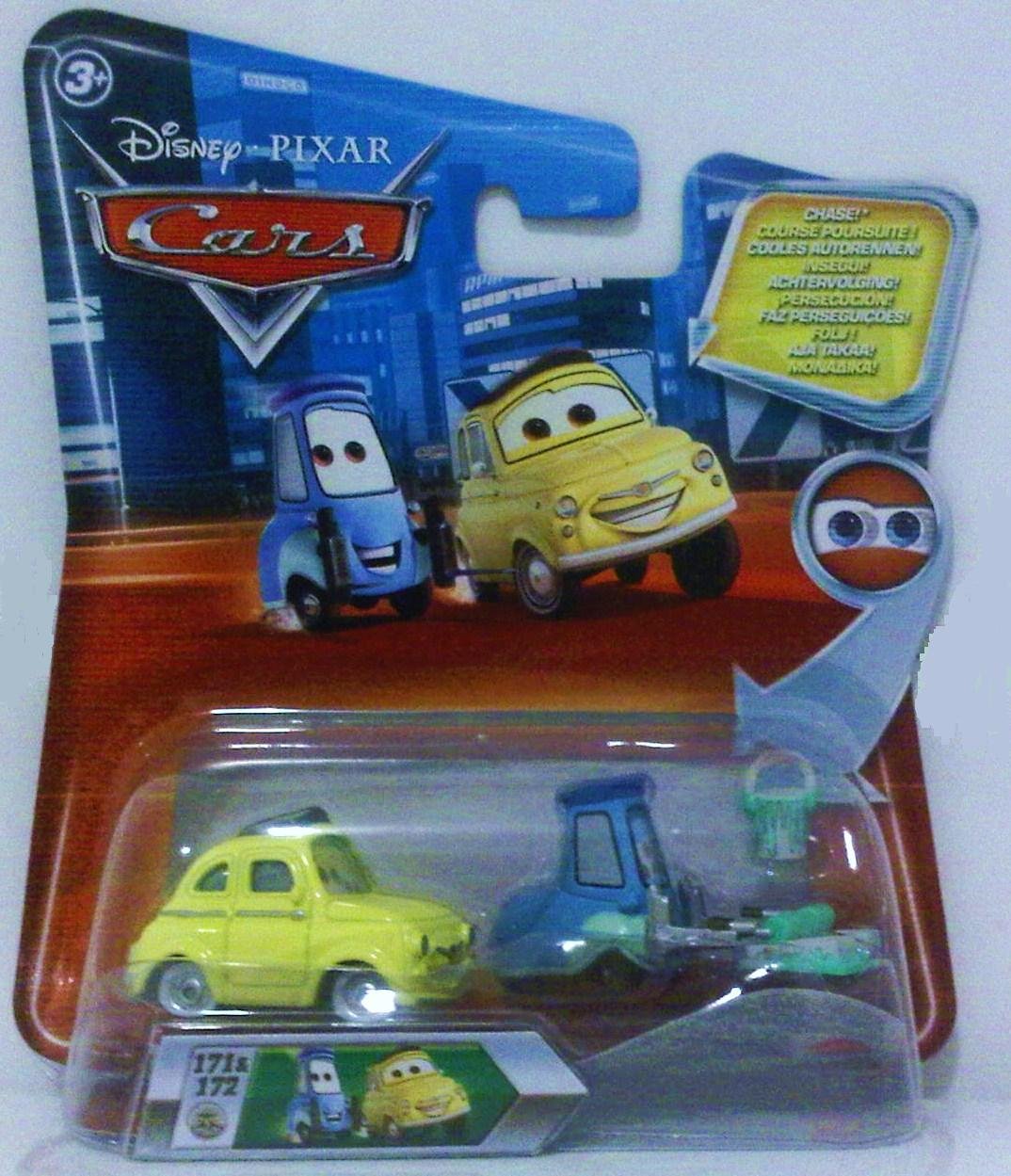 Disney Pixar Cars - Lenticular Series 2 - Guido And Luigi With Rollers And Tray
