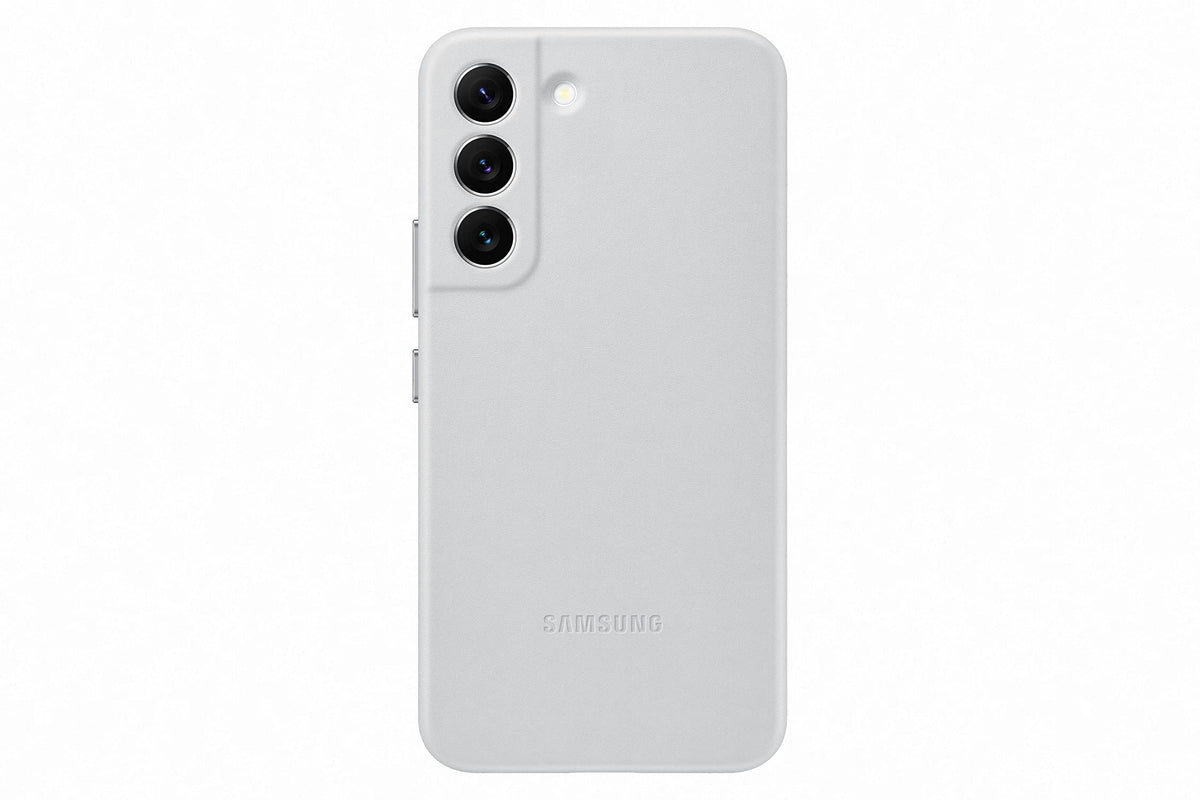 Samsung Official S22 Leather Cover Light Gray
