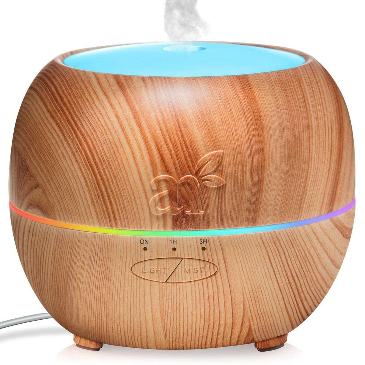 ArtNaturals Aromatherapy Essential Oil Diffuser -(5.0 Fl Oz / 150ml Tank) / Ultrasonic Cool Mist Aroma Humidifier - Adjustable Mist Mode, Auto Shut-Off Whisper Quiet and 7 Color LED Lights