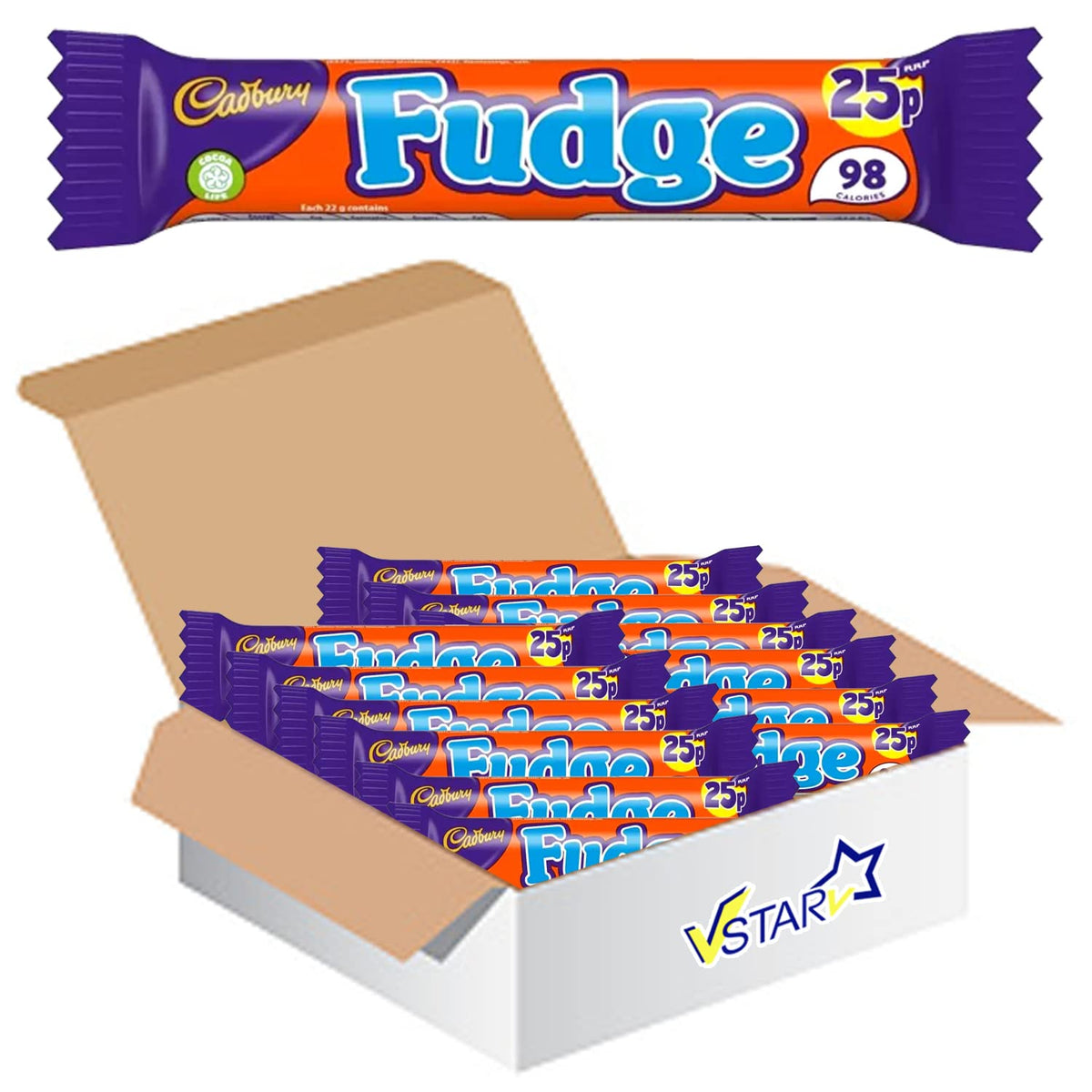 VSTAR All Chocolate Bars Collection (Fudge Bar 22g, Half Box)