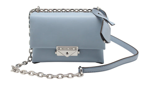 Michael Kors Cece Small Faux Leather Shoulder Bag Pale Blue