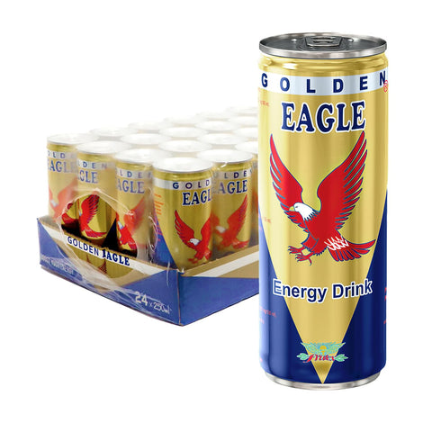 Golden Eagle Energy Drink - 8.4 fl oz Cans (24-Pack) - Real Sugar, Enhanced Energy & Focus, Vitamins & Minerals, Perfect for Athletes & Professionals, Natural Taste