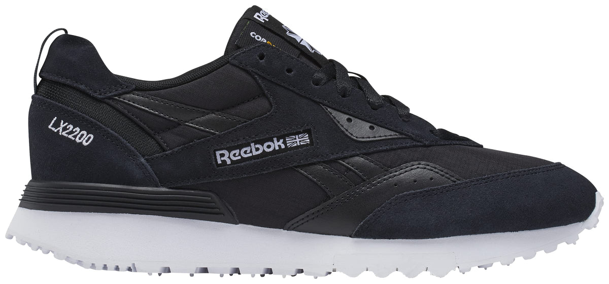 Reebok Unisex Lx2200 Sneaker, Black/White, 13 US Men